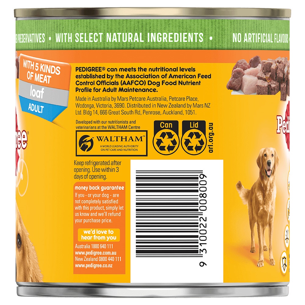 PEDIGREE® Core Five Meats 700g back