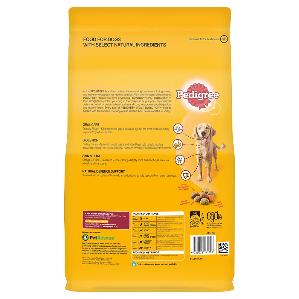 PEDIGREE® Meaty Bites Beef 3kg back