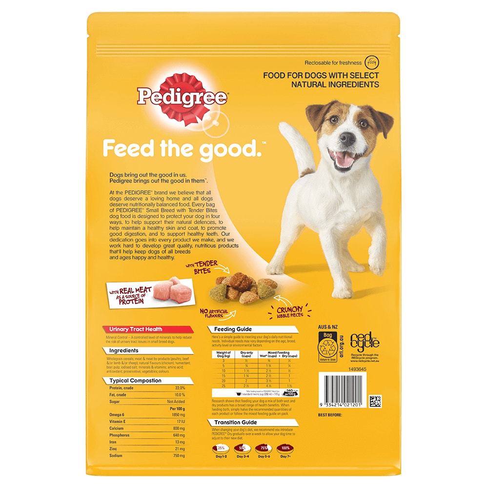 PEDIGREE® Small Breed Adult with Real Chicken Dry Dog Food 2.5kg back