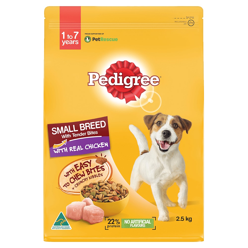 PEDIGREE® Small Breed Adult with Real Chicken Dry Dog Food 2.5kg