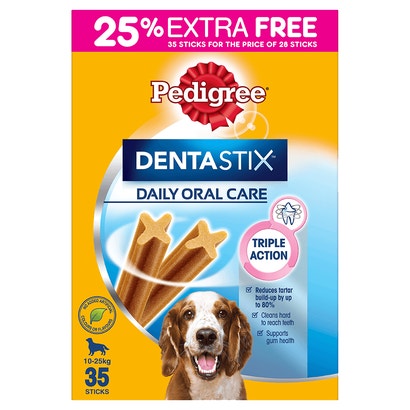 PEDIGREE® DentaStix™ Daily Oral Care Medium Dog Treat Triple Action Dental Chew